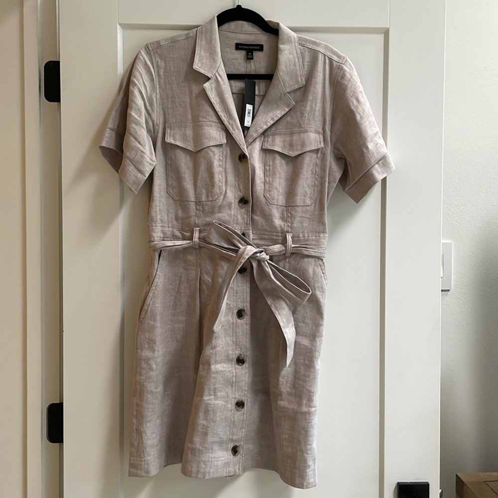 Banana republic button front dress
